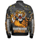 Wests Tigers Custom Bomber Jacket - Team With Dot And Star Patterns For Tough Fan Bomber Jacket