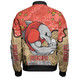 Redcliffe Dolphins Custom Bomber Jacket - Team With Dot And Star Patterns For Tough Fan Bomber Jacket