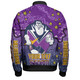 Melbourne Storm Custom Bomber Jacket - Team With Dot And Star Patterns For Tough Fan Bomber Jacket