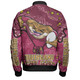 Queensland Cane Toads Custom Bomber Jacket - Team With Dot And Star Patterns For Tough Fan Bomber Jacket