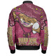 Queensland Cane Toads Custom Bomber Jacket - Team With Dot And Star Patterns For Tough Fan Bomber Jacket