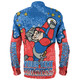 Newcastle Knights Custom Long Sleeve Shirt - Team With Dot And Star Patterns For Tough Fan Long Sleeve Shirt