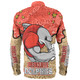 Redcliffe Dolphins Custom Long Sleeve Shirt - Team With Dot And Star Patterns For Tough Fan Long Sleeve Shirt