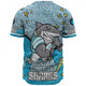 Cronulla-Sutherland Sharks Custom Baseball Shirt - Team With Dot And Star Patterns For Tough Fan Baseball Shirt