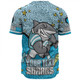Cronulla-Sutherland Sharks Custom Baseball Shirt - Team With Dot And Star Patterns For Tough Fan Baseball Shirt