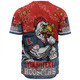 Sydney Roosters Custom Baseball Shirt - Team With Dot And Star Patterns For Tough Fan Baseball Shirt
