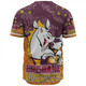 Brisbane Broncos Custom Baseball Shirt - Team With Dot And Star Patterns For Tough Fan Baseball Shirt