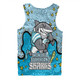 Cronulla-Sutherland Sharks Custom Men Singlet - Team With Dot And Star Patterns For Tough Fan Men Singlet