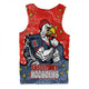 Sydney Roosters Custom Men Singlet - Team With Dot And Star Patterns For Tough Fan Men Singlet