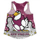Manly Warringah Sea Eagles Women Racerback Singlet - Team With Dot And Star Patterns For Tough Fan Women Racerback Singlet