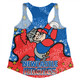 Newcastle Knights Custom Women Racerback Singlet - Team With Dot And Star Patterns For Tough Fan Women Racerback Singlet