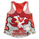 St. George Illawarra Dragons Custom Women Racerback Singlet - Team With Dot And Star Patterns For Tough Fan Women Racerback Singlet