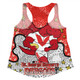 St. George Illawarra Dragons Custom Women Racerback Singlet - Team With Dot And Star Patterns For Tough Fan Women Racerback Singlet