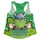 Canberra Raiders Custom Women Racerback Singlet - Team With Dot And Star Patterns For Tough Fan Women Racerback Singlet