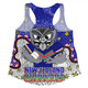 New Zealand Warriors Custom Women Racerback Singlet - Team With Dot And Star Patterns For Tough Fan Women Racerback Singlet