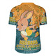 Australia Wallabies Custom Rugby Jersey - Team With Dot And Star Patterns For Tough Fan Rugby Jersey