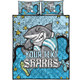 Cronulla-Sutherland Sharks Custom Quilt Bed Set - Team With Dot And Star Patterns For Tough Fan Quilt Bed Set