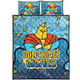 Gold Coast Titans Custom Quilt Bed Set - Team With Dot And Star Patterns For Tough Fan Quilt Bed Set