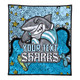 Cronulla-Sutherland Sharks Custom Quilt - Team With Dot And Star Patterns For Tough Fan Quilt