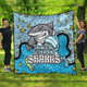 Cronulla-Sutherland Sharks Custom Quilt - Team With Dot And Star Patterns For Tough Fan Quilt