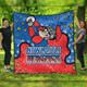 Newcastle Knights Custom Quilt - Team With Dot And Star Patterns For Tough Fan Quilt