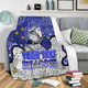 Canterbury-Bankstown Bulldogs Custom Blanket - Team With Dot And Star Patterns For Tough Fan Blanket