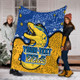 Parramatta Eels Custom Blanket - Team With Dot And Star Patterns For Tough Fan Blanket