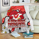 St. George Illawarra Dragons Custom Blanket - Team With Dot And Star Patterns For Tough Fan Blanket