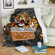 Wests Tigers Custom Blanket - Team With Dot And Star Patterns For Tough Fan Blanket