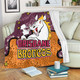 Brisbane Broncos Custom Blanket - Team With Dot And Star Patterns For Tough Fan Blanket