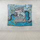 Cronulla-Sutherland Sharks Custom Tapestry - Team With Dot And Star Patterns For Tough Fan Tapestry