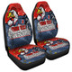 Sydney Roosters Custom Car Seat Cover - Team With Dot And Star Patterns For Tough Fan Car Seat Cover