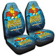 Gold Coast Titans Custom Car Seat Cover - Team With Dot And Star Patterns For Tough Fan Car Seat Cover