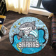 Cronulla-Sutherland Sharks Custom Round Rug - Team With Dot And Star Patterns For Tough Fan Round Rug