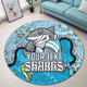 Cronulla-Sutherland Sharks Custom Round Rug - Team With Dot And Star Patterns For Tough Fan Round Rug