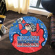Newcastle Knights Custom Round Rug - Team With Dot And Star Patterns For Tough Fan Round Rug