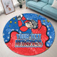 Newcastle Knights Custom Round Rug - Team With Dot And Star Patterns For Tough Fan Round Rug