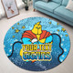 Gold Coast Titans Custom Round Rug - Team With Dot And Star Patterns For Tough Fan Round Rug