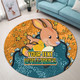 Australia Wallabies Custom Round Rug - Team With Dot And Star Patterns For Tough Fan Round Rug