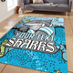 Cronulla-Sutherland Sharks Custom Area Rug - Team With Dot And Star Patterns For Tough Fan Area Rug