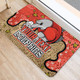 Redcliffe Dolphins Custom Doormat - Team With Dot And Star Patterns For Tough Fan Doormat