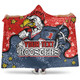 Sydney Roosters Custom Hooded Blanket - Team With Dot And Star Patterns For Tough Fan Hooded Blanket