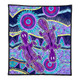 Australia Animals Platypus Aboriginal Quilt - Purple Platypus With Aboriginal Art Dot Painting Patterns Inspired Quilt