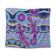 Australia Animals Platypus Aboriginal Tapestry - Purple Platypus With Aboriginal Art Dot Painting Patterns Inspired Tapestry