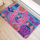 Australia Animals Platypus Aboriginal Doormat - Pink Platypus With Aboriginal Art Dot Painting Patterns Inspired Doormat