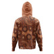 Australia Dot Painting Inspired Aboriginal Hoodie - Brown Aboriginal Australian Art With Boomerang Hoodie