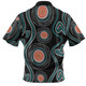 Australia Dot Painting Inspired Aboriginal Polo Shirt - Aboriginal Green Dot Patterns Art Painting Polo Shirt