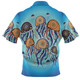 Australia Dot Painting Inspired Aboriginal Hawaiian Shirt - Jellyfish Art In Aboriginal Dot Style Hawaiian Shirt