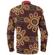 Australia Dot Painting Inspired Aboriginal Long Sleeve Shirt - Aboriginal Dot Pattern Painting Art Long Sleeve Shirt