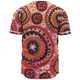 Australia Dot Painting Inspired Aboriginal Baseball Shirt - Circle In The Aboriginal Dot Art Style Baseball Shirt